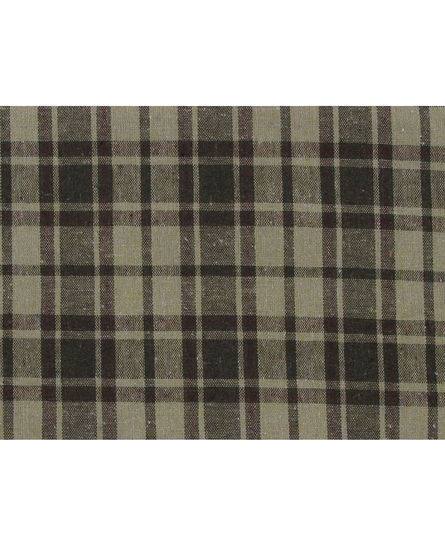 Rustic Touch Woven Cotton Tartan, Brown