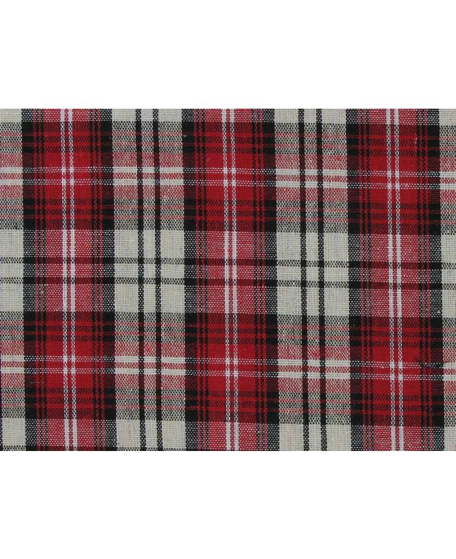 Rustic Touch Woven Cotton Tartan, Garnet