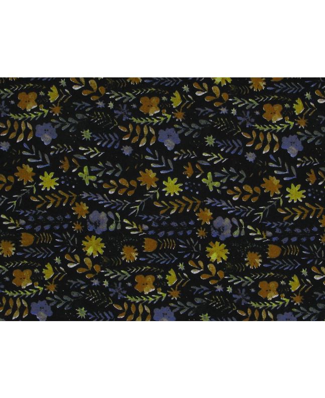 Scandi Garden Cotton Poplin, Black