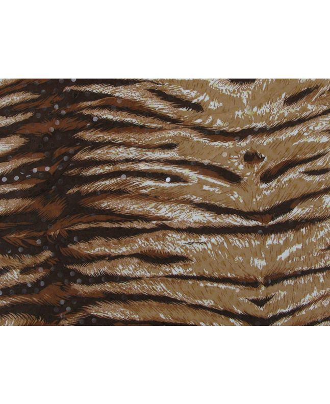 Sequin Stretch Polyester Tiger