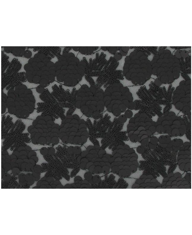 Sequin Tulle Spangle  - Black