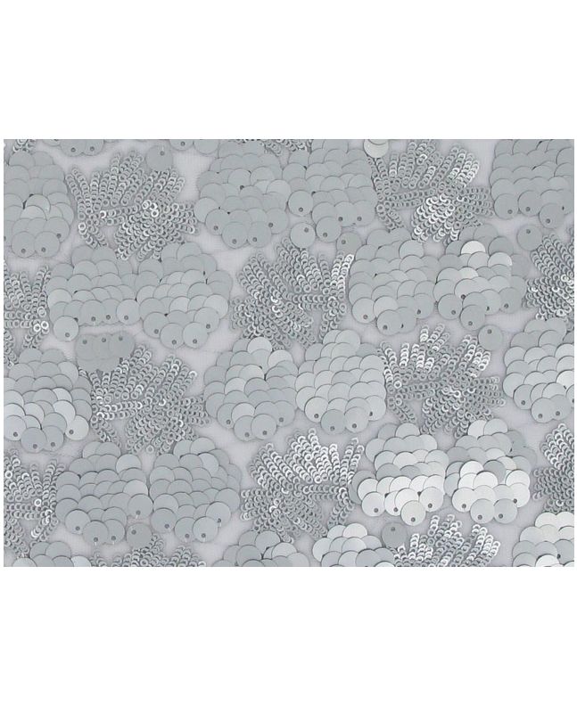 Sequin Tulle Spangle  - Silver Shine