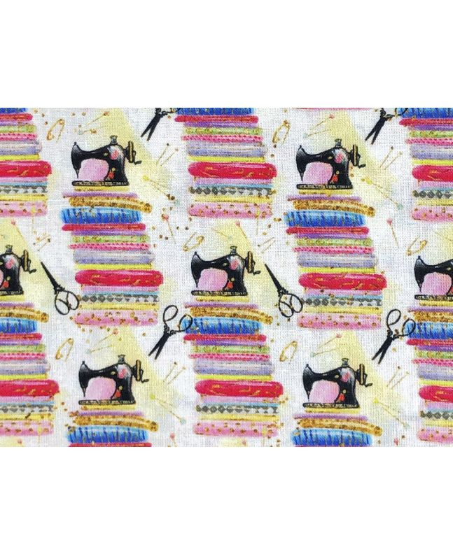 Sew Time Cotton Print, Fabric Stash