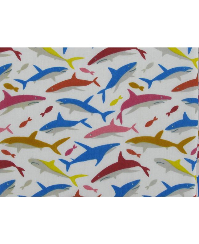 Shark Life Polycotton Print