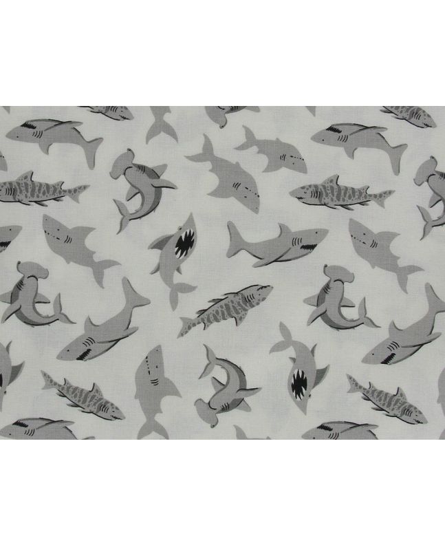 Shark Swim Cotton Print