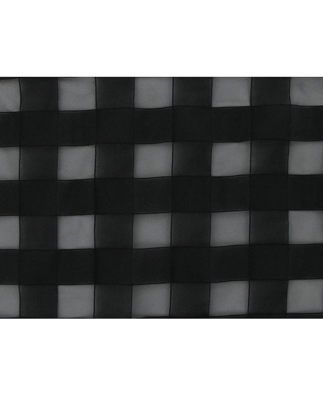 Sheer Woven Check, Black
