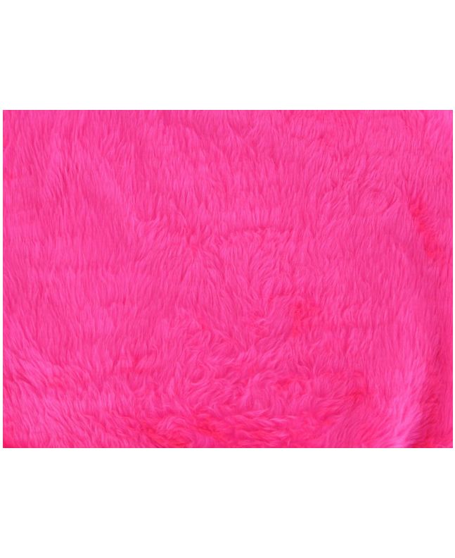 Short Pile Fur Fabric - Cerise