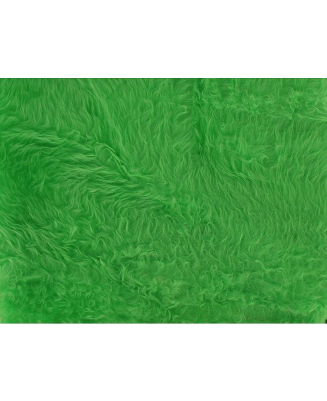 Short Pile Fur Fabric - Lime