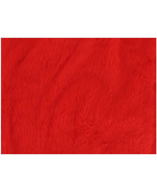 Short Pile Fur Fabric - Red
