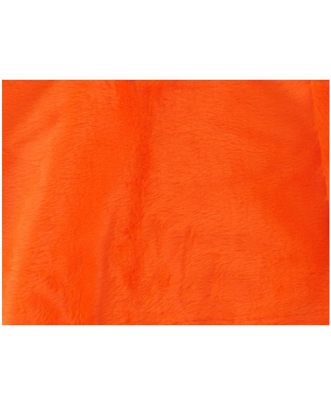 Short Pile Fur Fabric - Tangerine