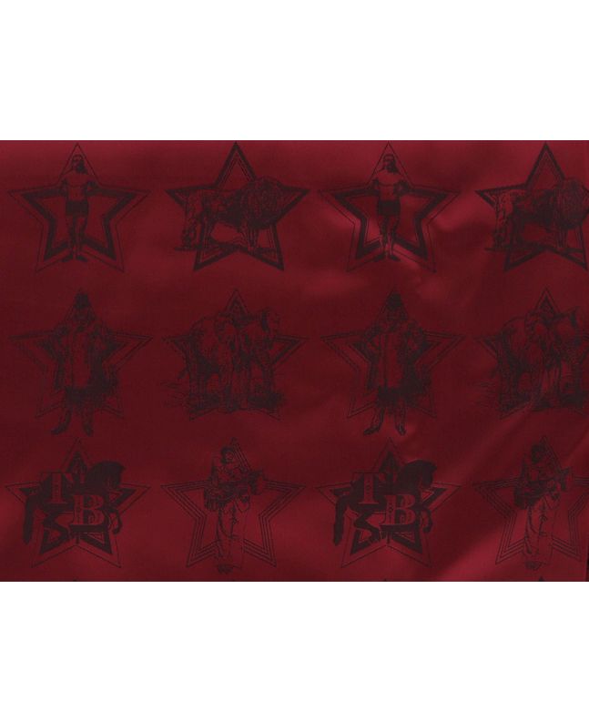 Showman Two Tone Jacquard Acetate Viscose Lining, Red