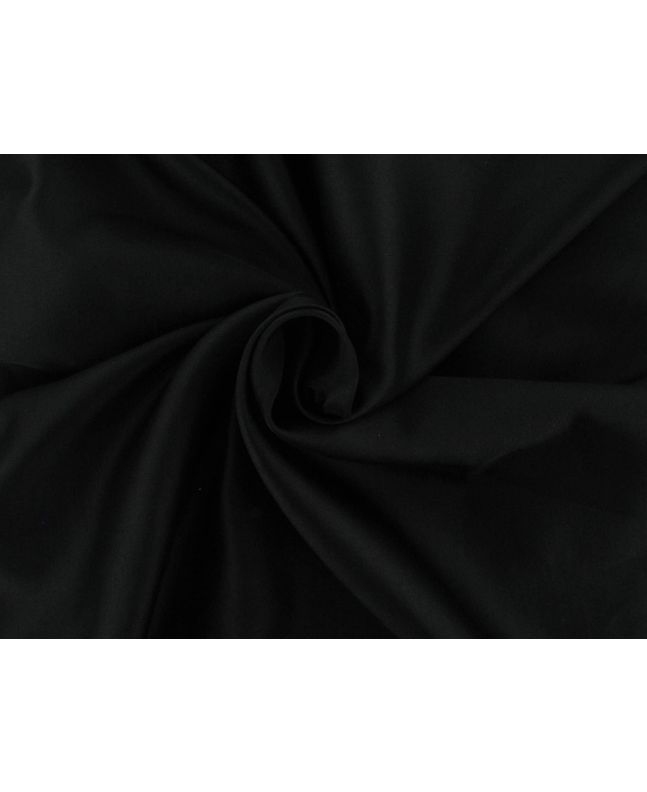 Silk Cotton Blend Soft Satin, Black