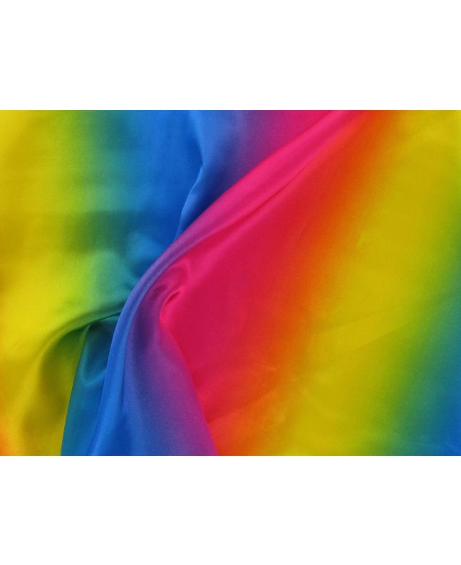 Silk Feel Polyester Satin, Rainbow