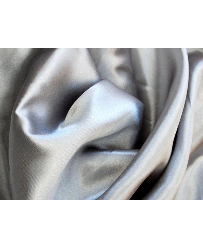 Silk Feel Polyester Satin, Silver