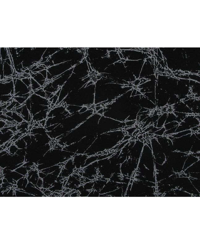 Silver Frost Stretch Cotton, Black and Silver