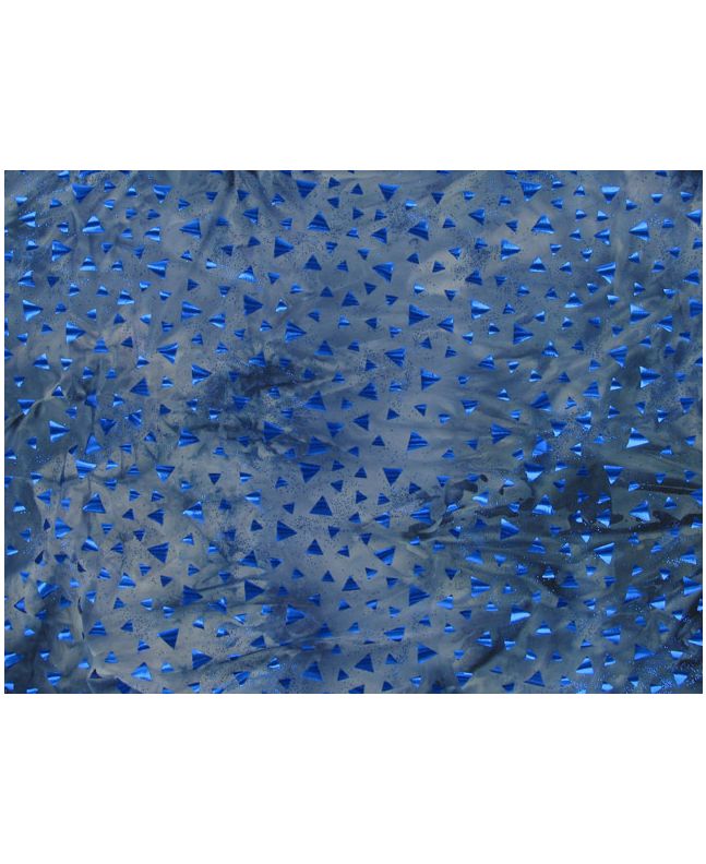 Single Span Water Print with Foil - Blue