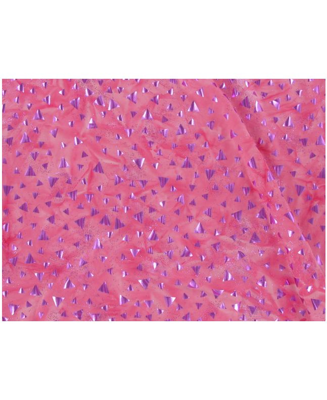 Single Span Water Print with Foil - Pink
