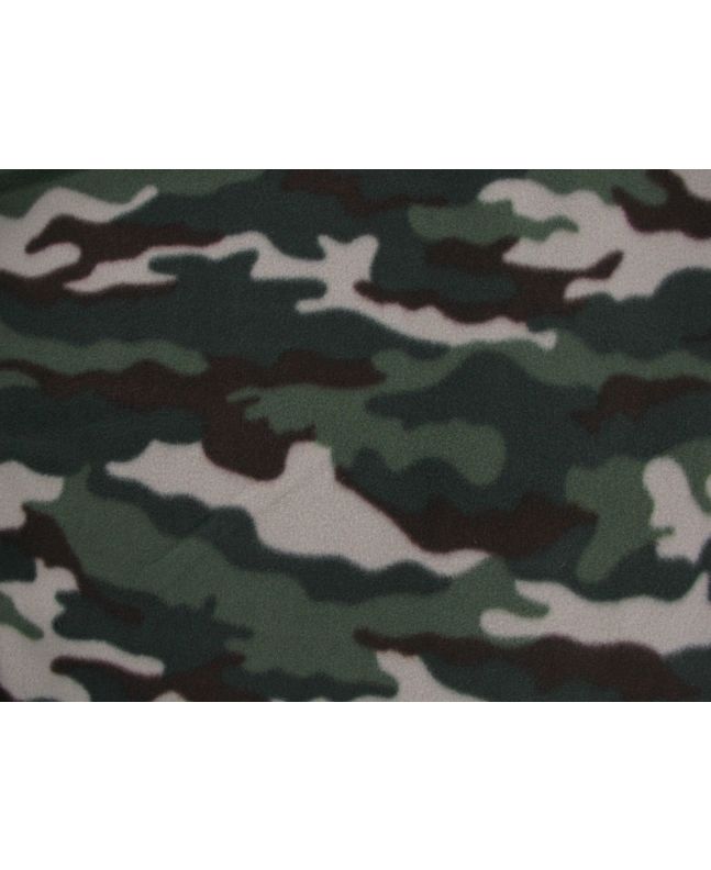 Soft Anti Pil Fleece, Camouflage, Green