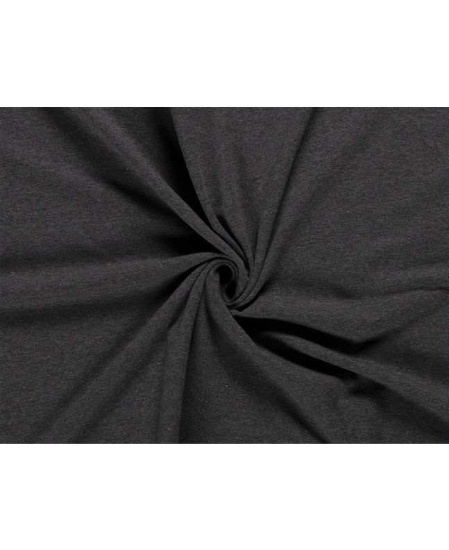 Soft Brushed Cotton French Terry, Dark Grey Melange