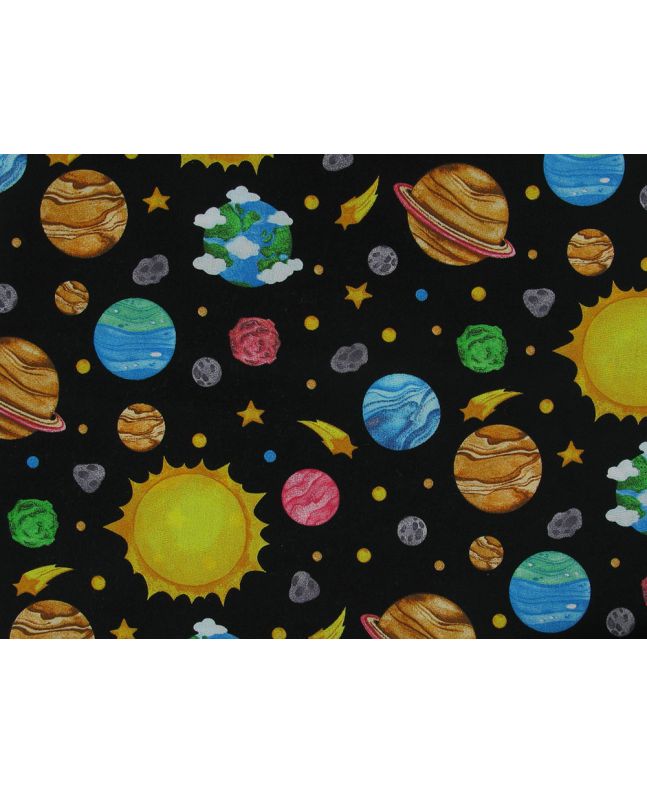 Solar System Flex Cotton Print