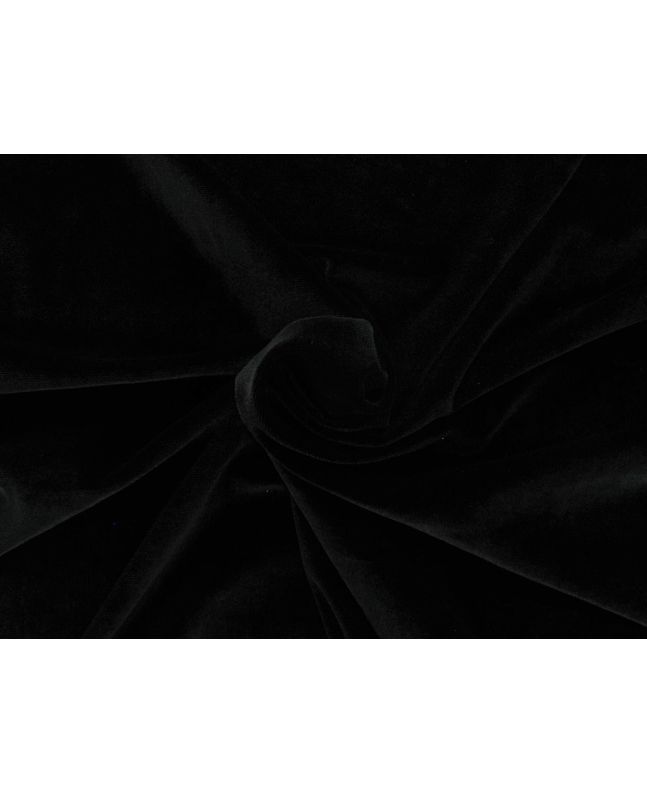 Spandex Plush Stretch Velour, Black