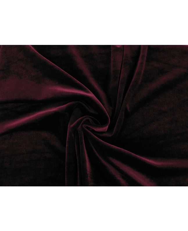 Spandex Plush Stretch Velour, Burgandy
