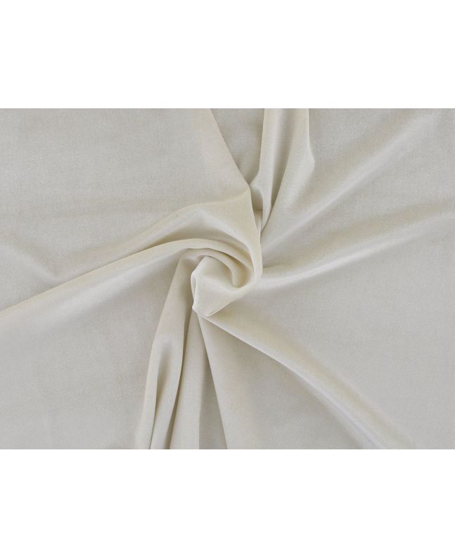 Spandex Plush Stretch Velour, Cream