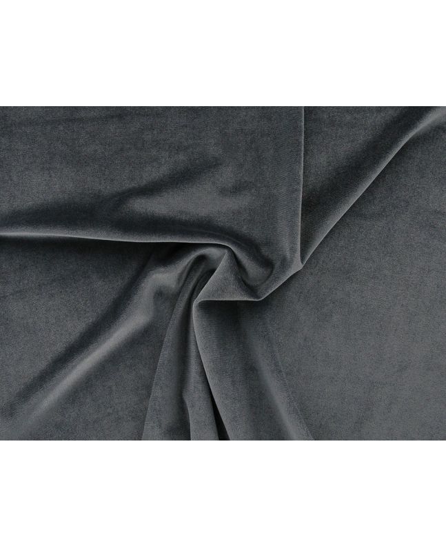 Spandex Plush Stretch Velour, Grey