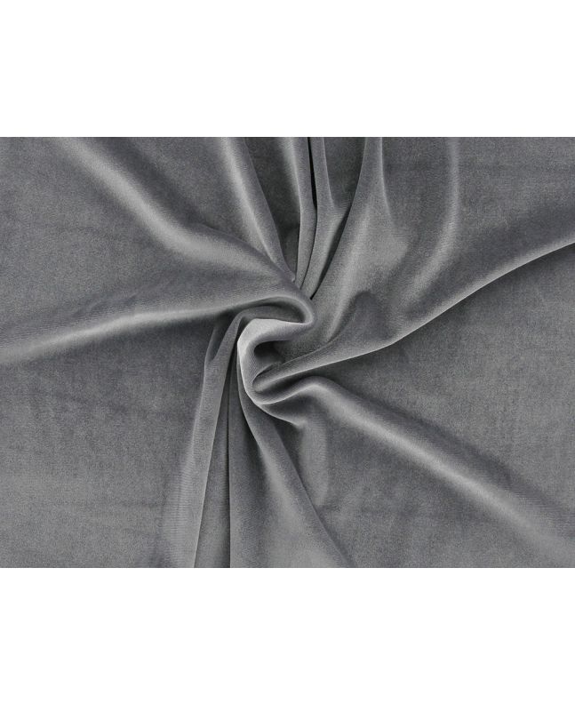 Spandex Plush Stretch Velour, Silver