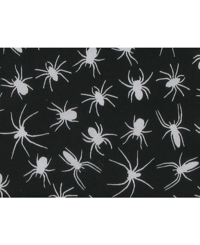 Spiders Polycotton Print, Black