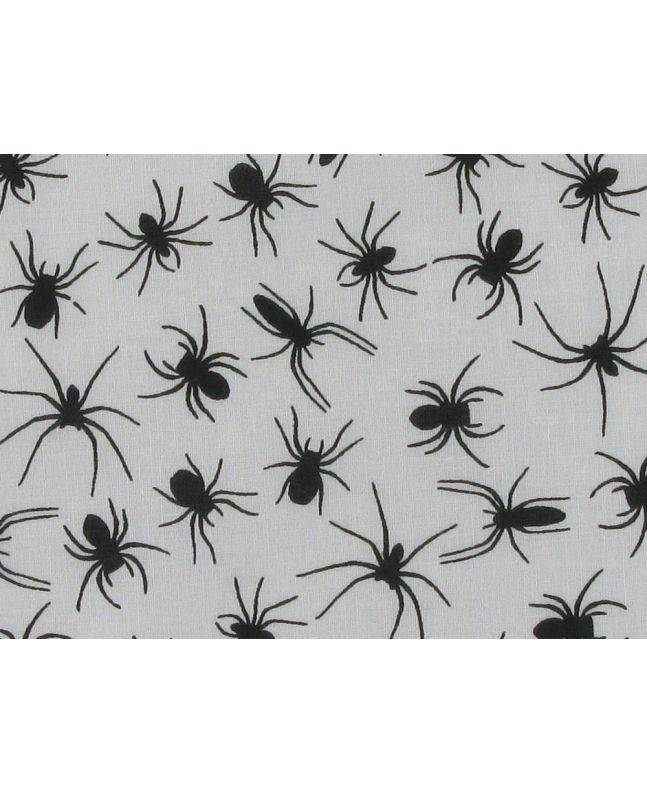 Spiders Polycotton Print, White