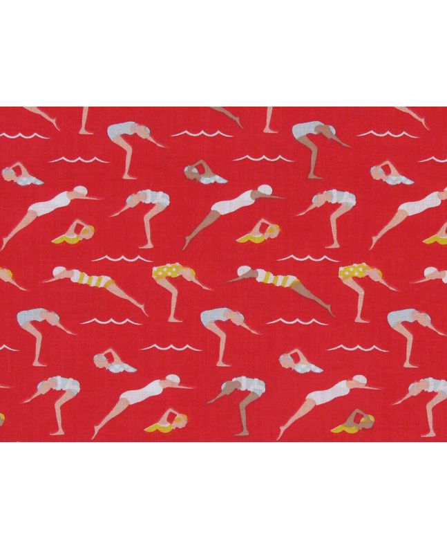 Splash and Swim Polycotton, Red