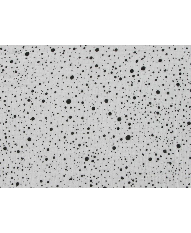 Splat Printed Double Gauze, Ivory