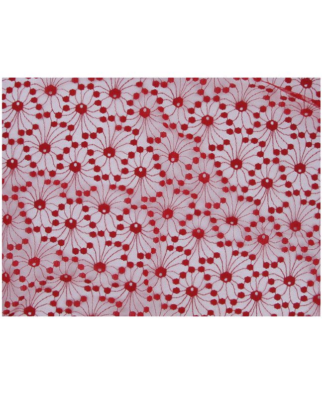Spotty Nylon Lace - Red