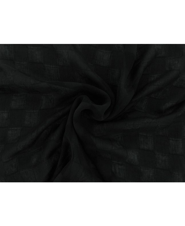 Squares Jacquard Voile, Black