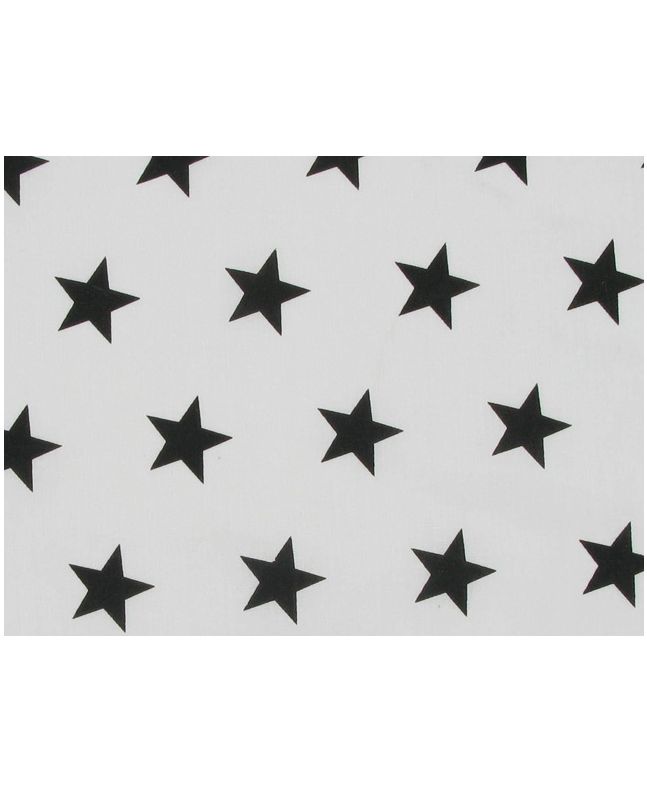 Stars Polycotton Print - Black