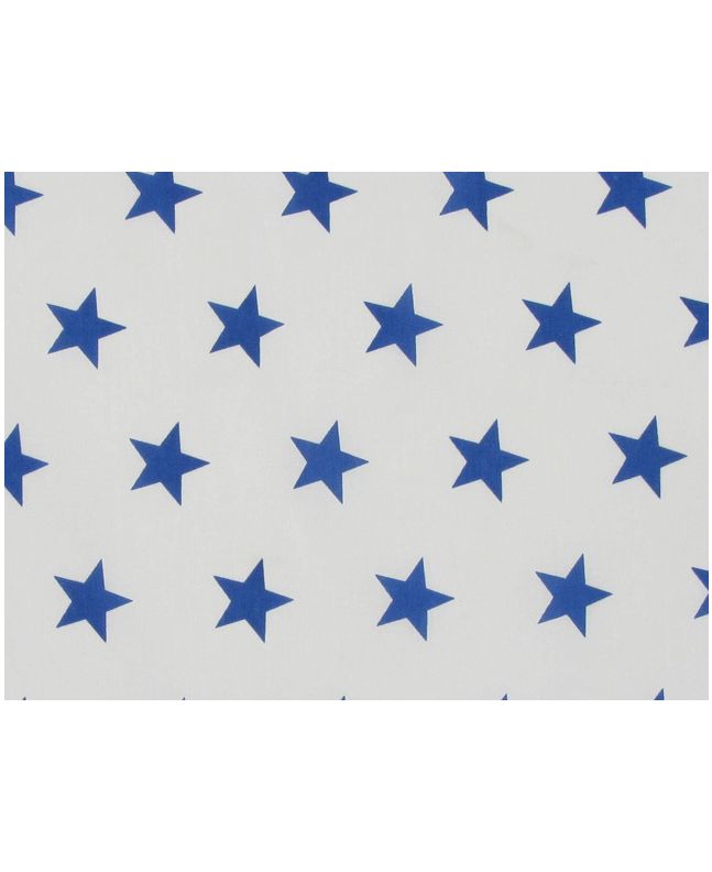 Stars Polycotton Print - Blue