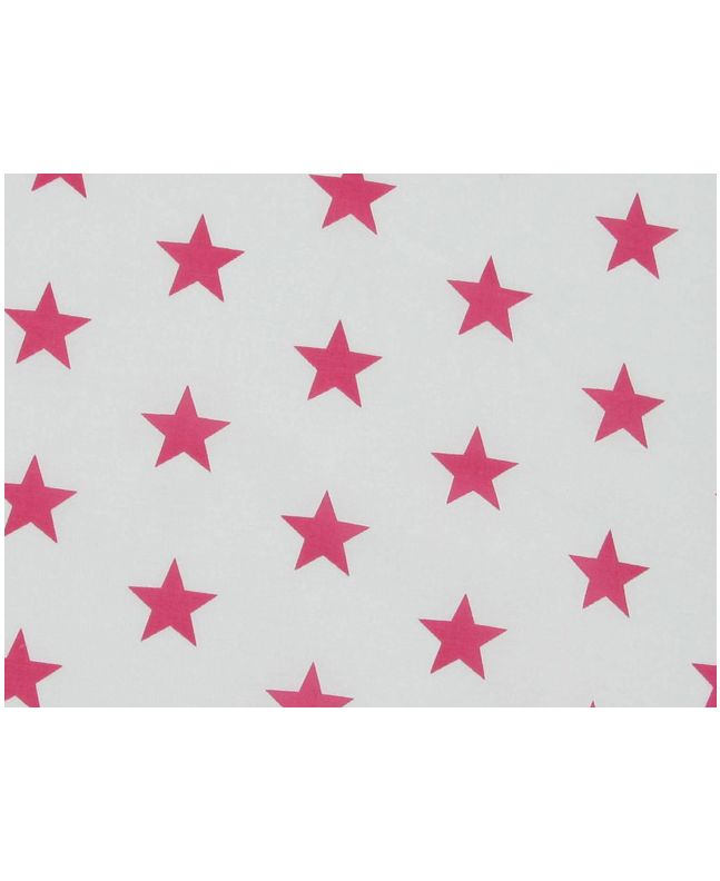Stars Polycotton Print - Cerise