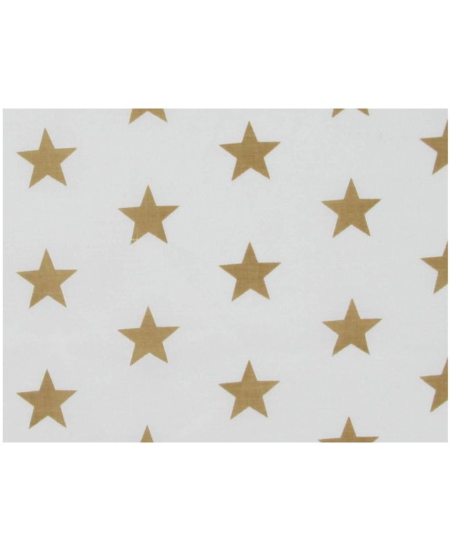 Stars Polycotton Print - Gold