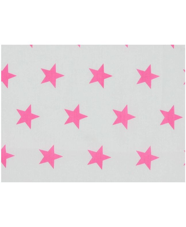 Stars Polycotton Print - Pink