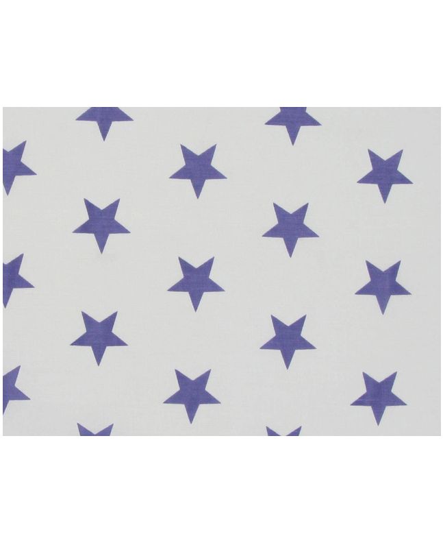 Stars Polycotton Print - Purple