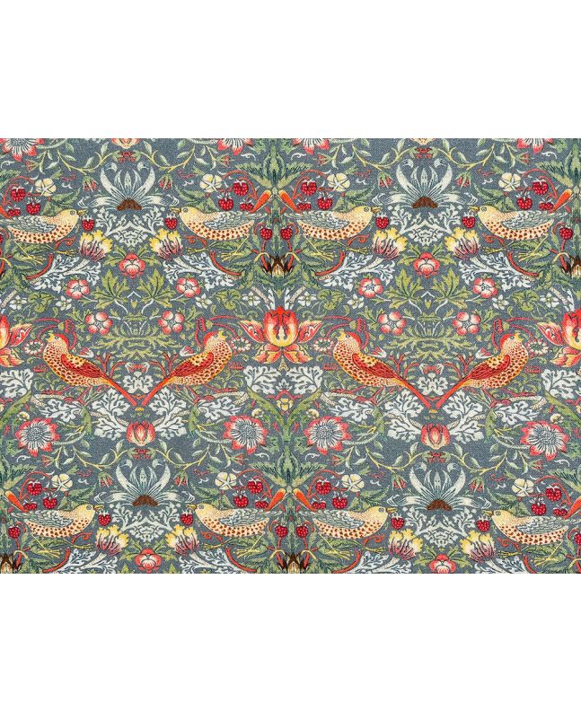 Strawberry Thief Cotton Print, Grey