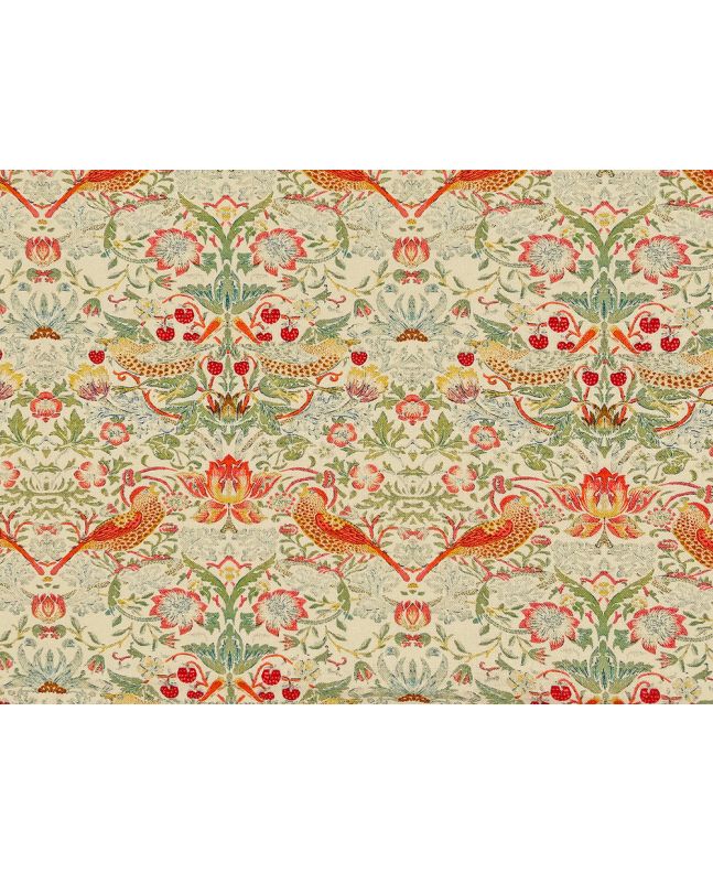 Strawberry Thief Cotton Print, Linen