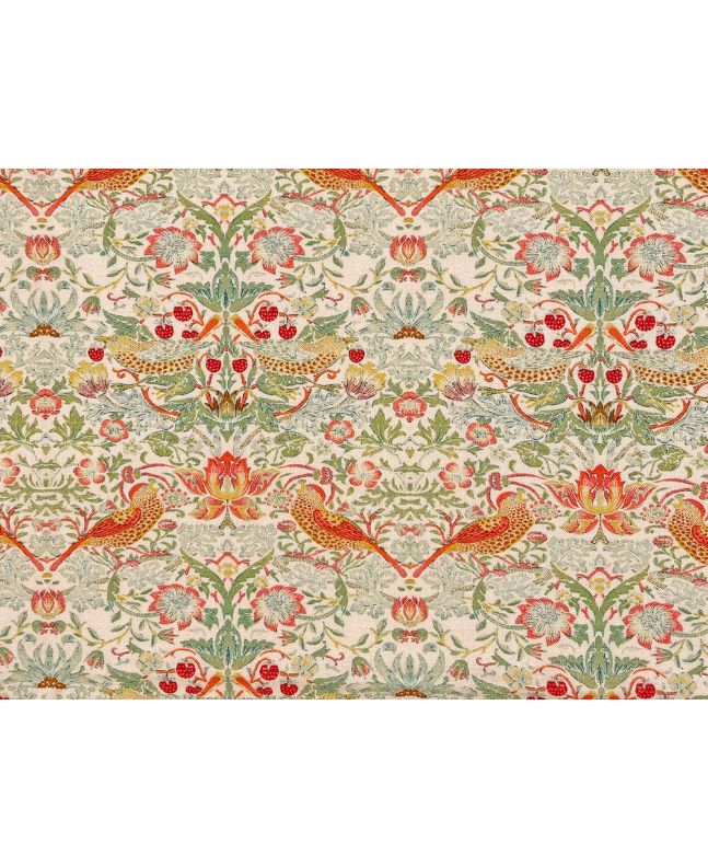 Strawberry Thief Cotton Print, Rose
