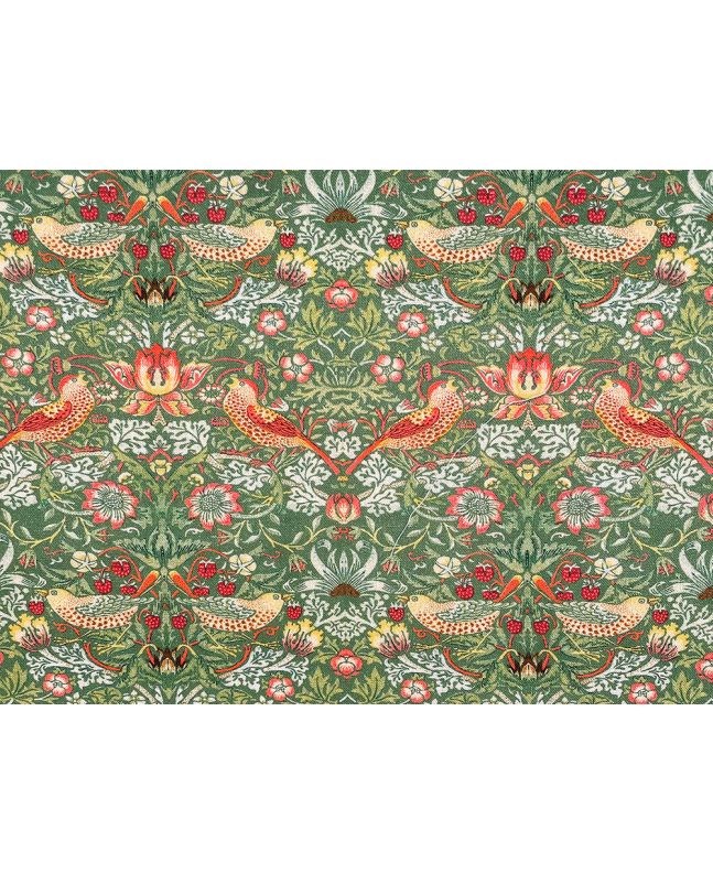 Strawberry Thief Cotton Print, Sage