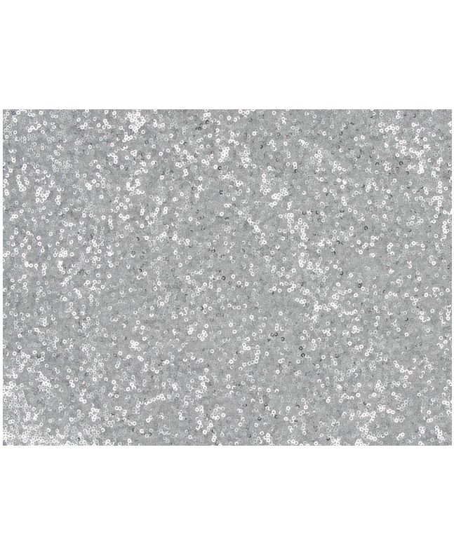 Stretch Tulle With 3mm Sequin - Silver