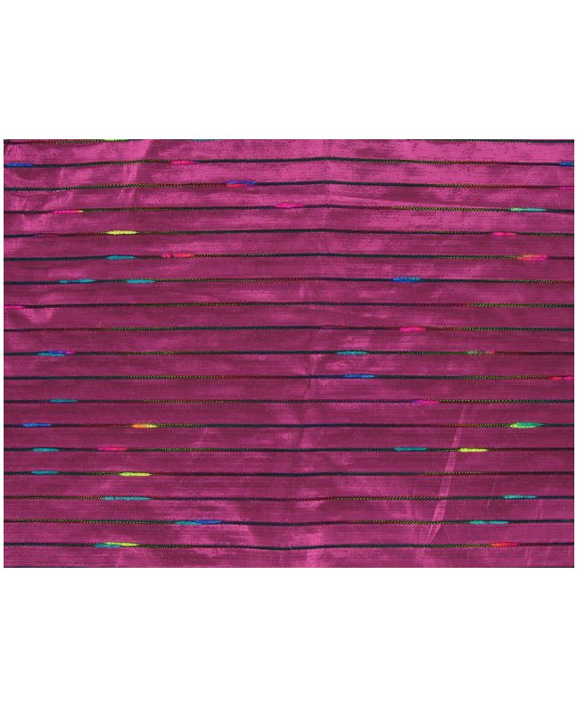 Striped Metallic Taffeta - Claret