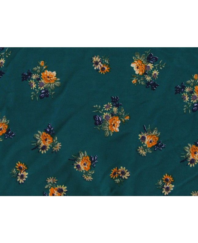 Sunflower Bouquets Viscose Roll End, 0.5m