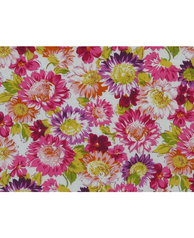 Sunflower Garden Cotton Poplin Print, Pink