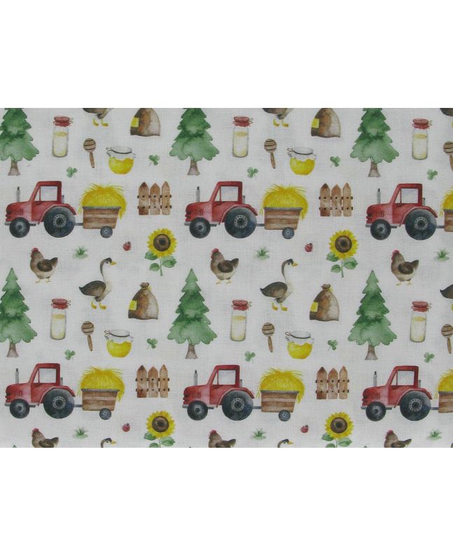Sunflower Summer Farm Cotton Print